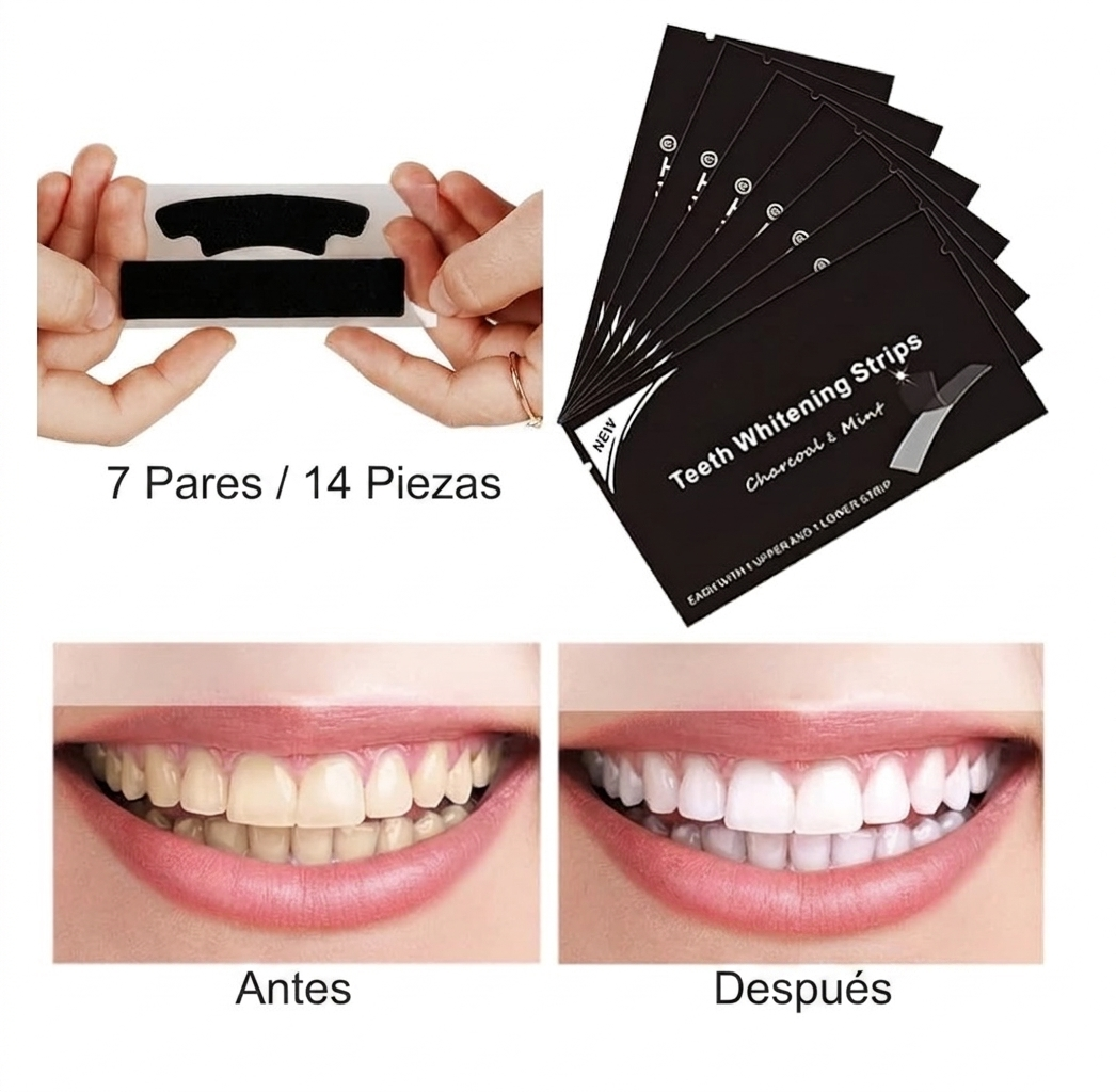 Tiras blanqueadoras de carbón activado